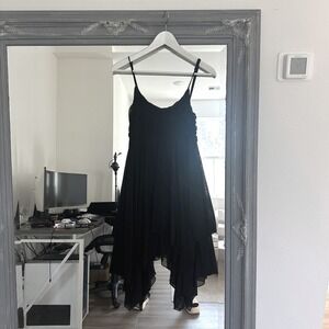 RSQ Y2K Whimsigoth Fairy Flutter Ruched Asymmetrical Hem Chiffon Dress Medium